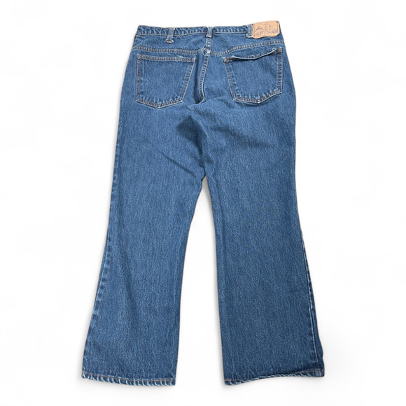 Vintage JC Penney Jeans Mens 34x28 Blue Dark Wash Denim Plain Pockets 80s - Picture 2 of 9